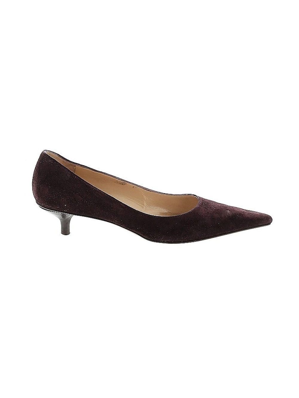 Size 6 1/2 Vintage suede kitten-heel pumps
